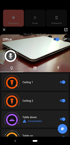 Device controls screenshot 2